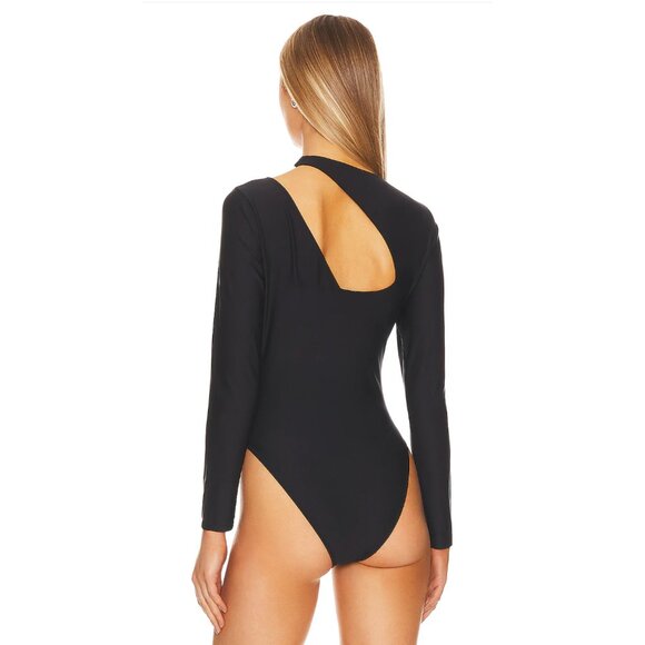Hanky Panky Tease Bodysuit w/ Cut Outs in Black & Nude S - Picture 4 of 5